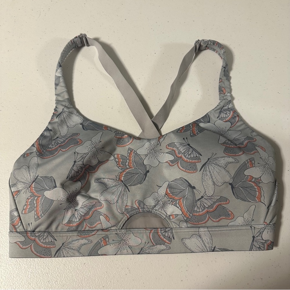Victoria's Secret Gray Butterfly Sports Bra
